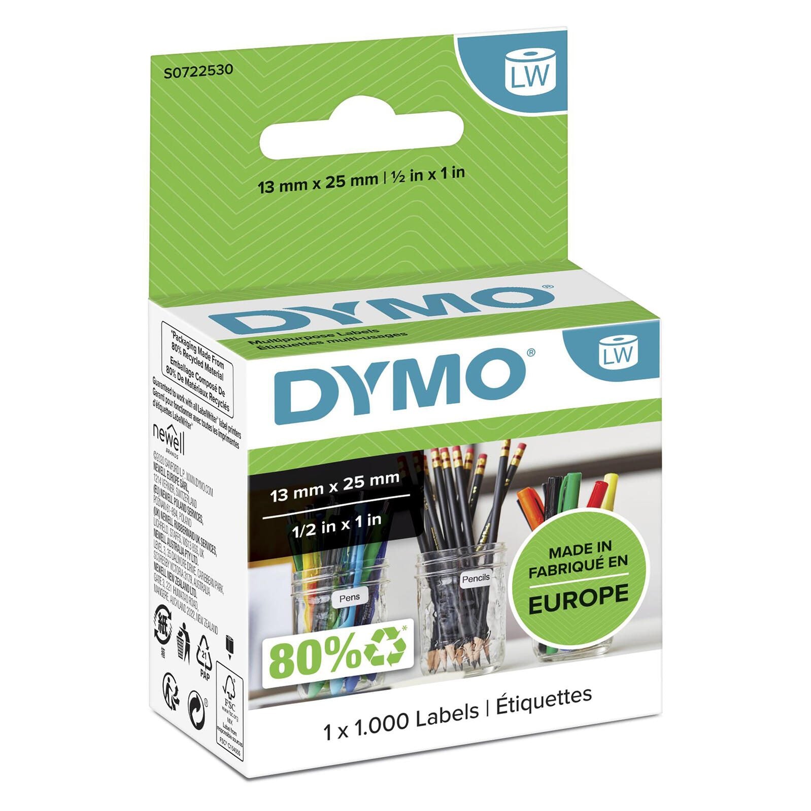 DYMO® Original Etikett für LabelWriter™, Vielzweck - weiss - ablösbar, 1 x 1.000 Etiketten