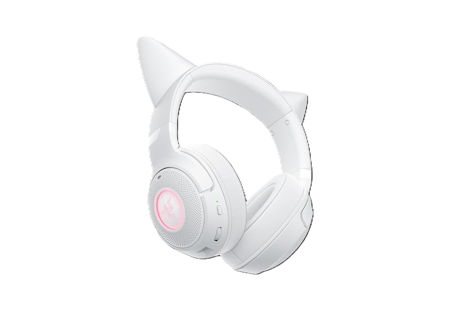 Razer Kraken Kitty V2 BT Kabelloses Bluetooth RGB-Headset mit Katzenohren, weiß