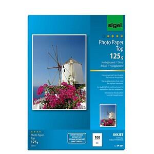 SIGEL Fotopapier Inkjet DIN A4 hochglänzend 125 g/m²