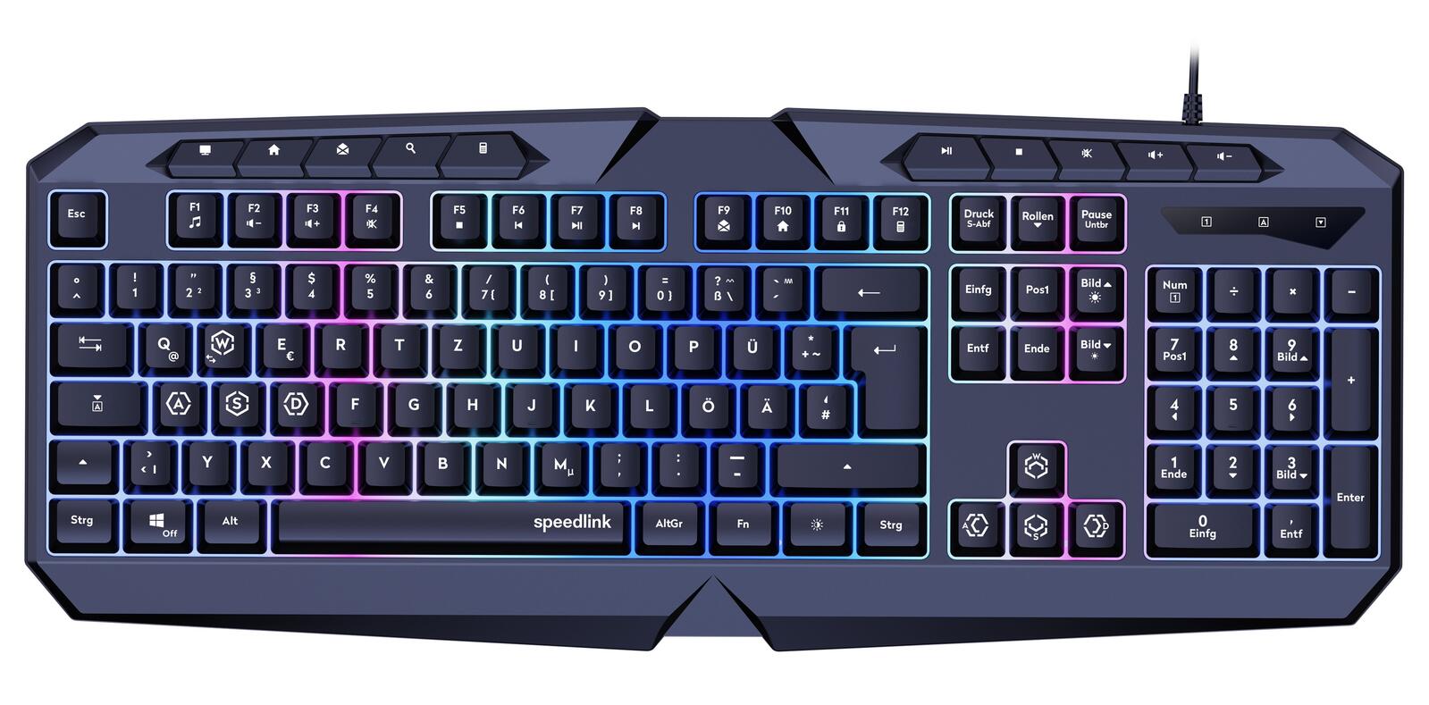 Speedlink LUDICIUM RGB Rainbow Gaming Tastatur, schwarz - DE Layout