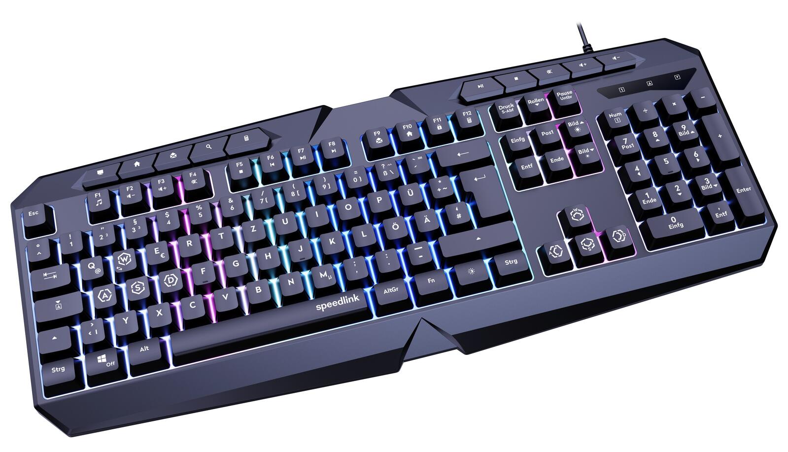 Speedlink LUDICIUM RGB Rainbow Gaming Tastatur, schwarz - DE Layout
