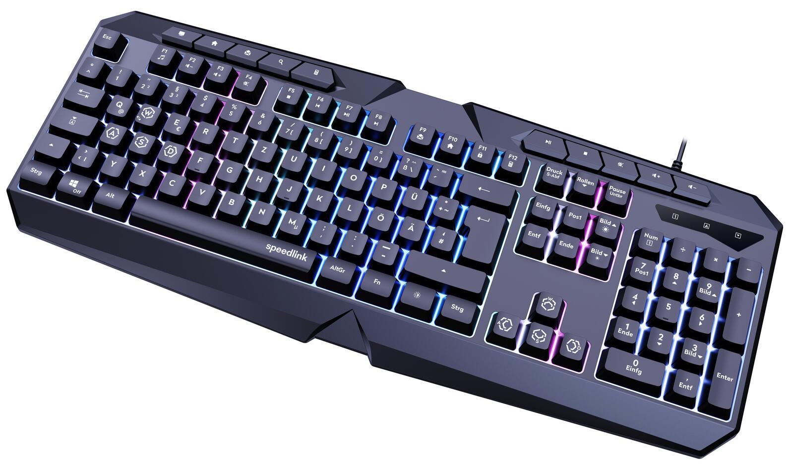Speedlink LUDICIUM RGB Rainbow Gaming Tastatur, schwarz - DE Layout