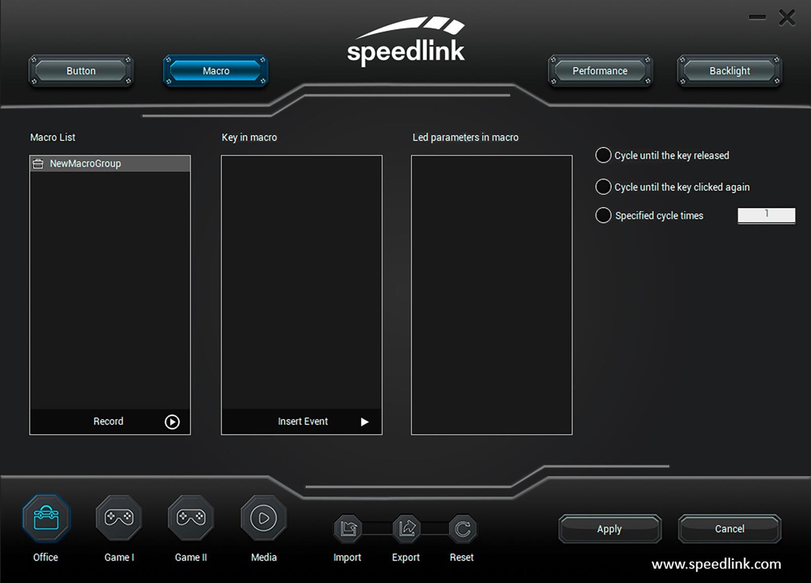 Speedlink DECUS NX RGB Gaming Maus, schwarz