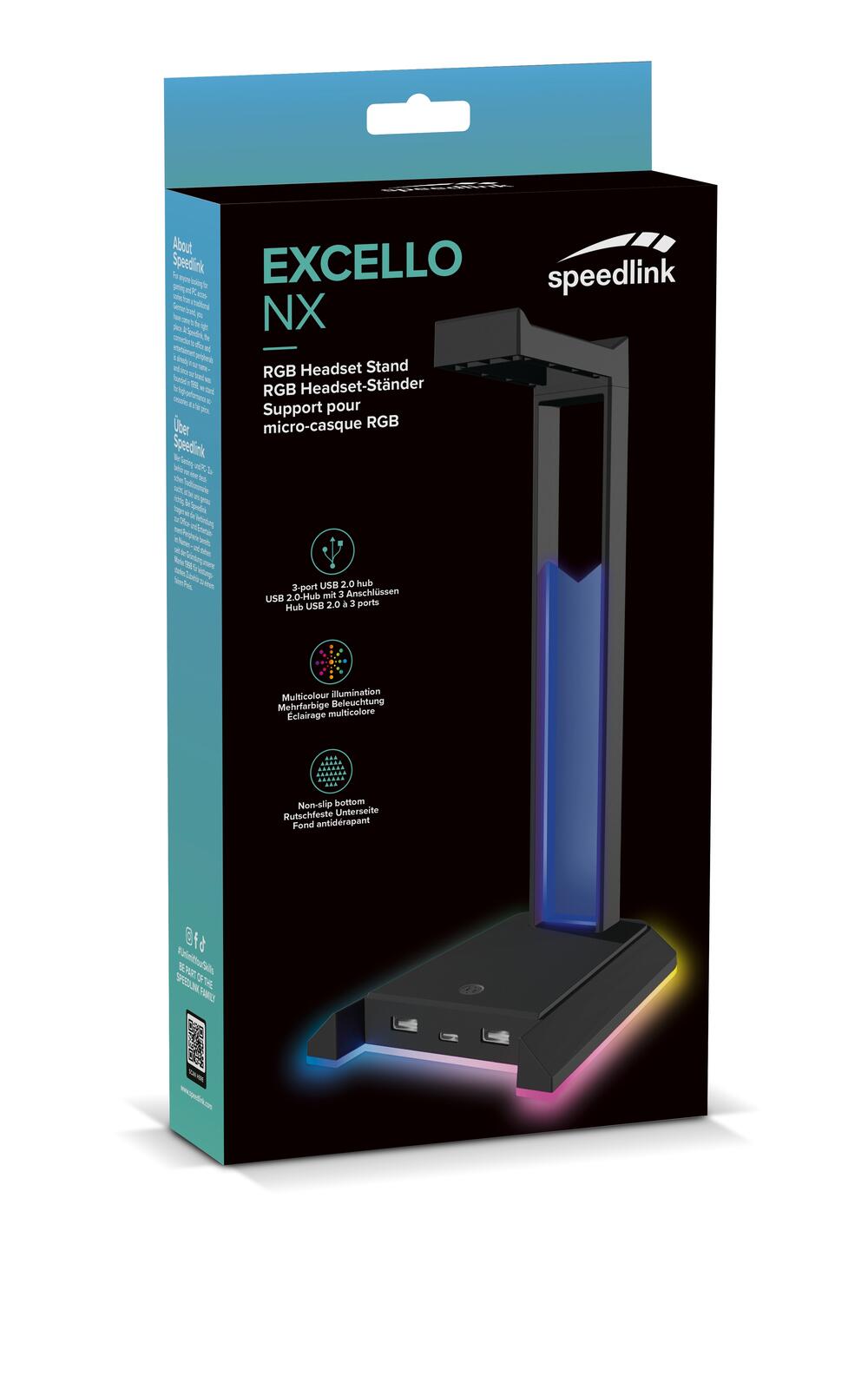 Speedlink EXCELLO NX RGB Ständer für Headset, schwarz
