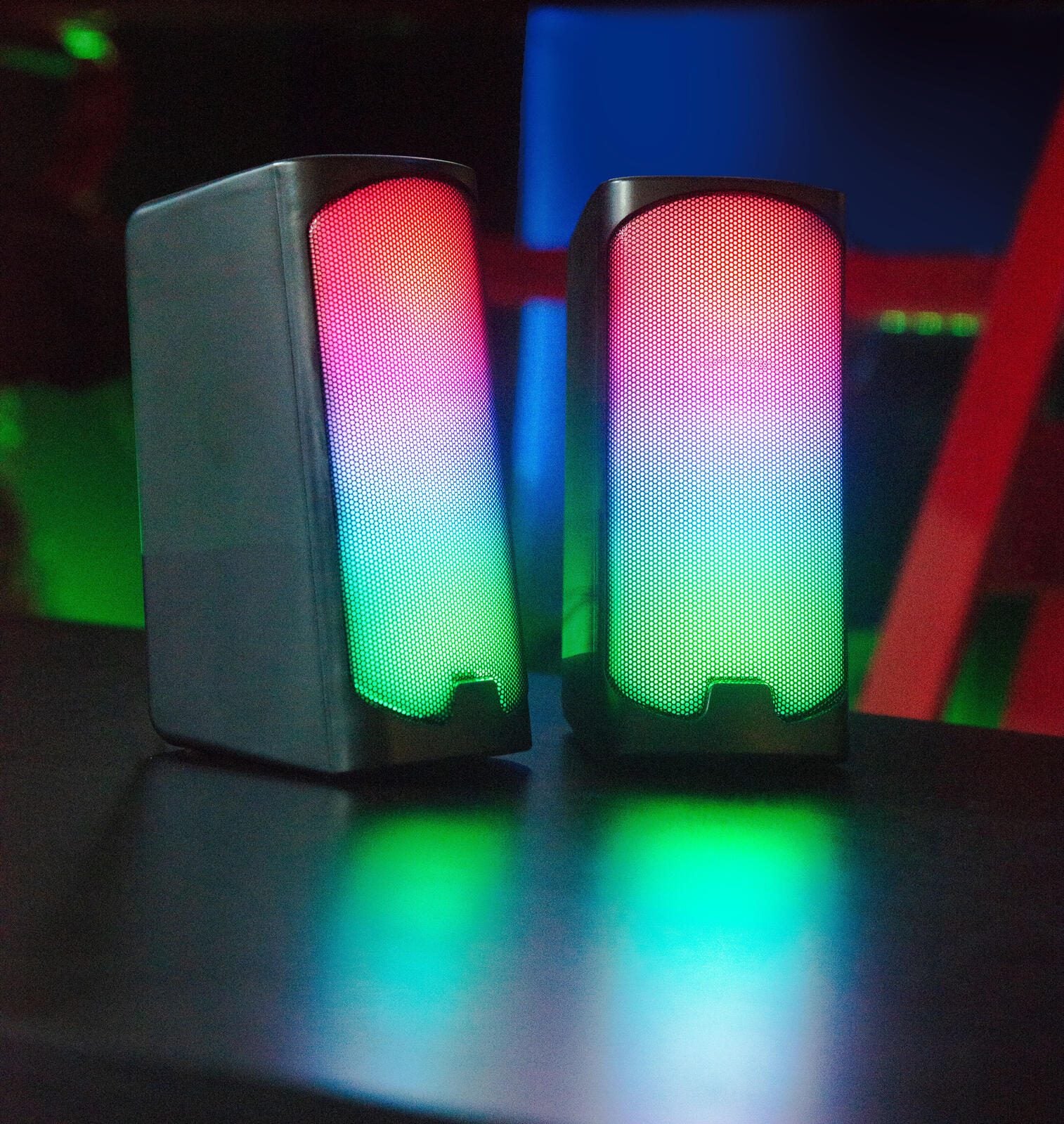 Speedlink TONOS RGB Gaming Stereo Lautsprecher, schwarz