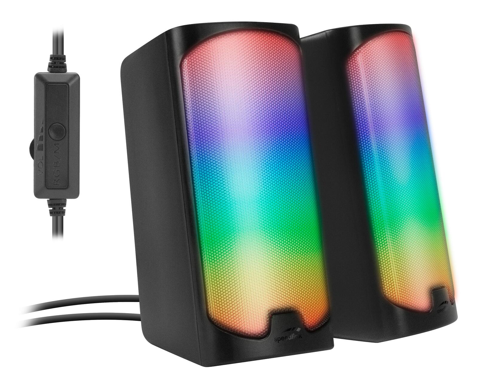 Speedlink TONOS RGB Gaming Stereo Lautsprecher, schwarz