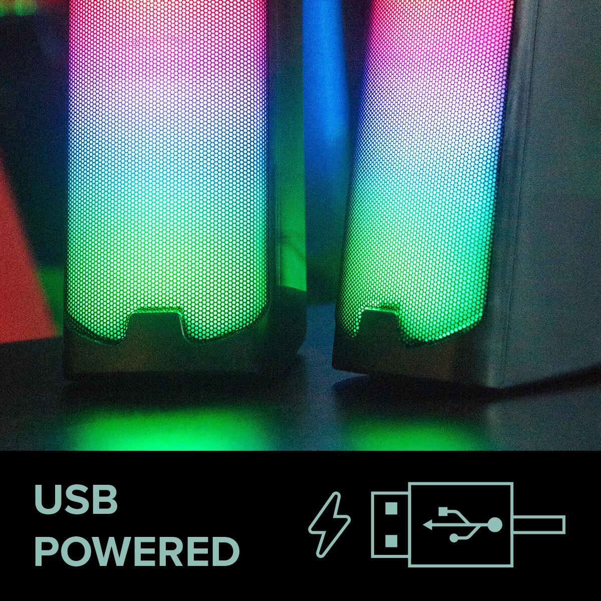 Speedlink TONOS RGB Gaming Stereo Lautsprecher, schwarz