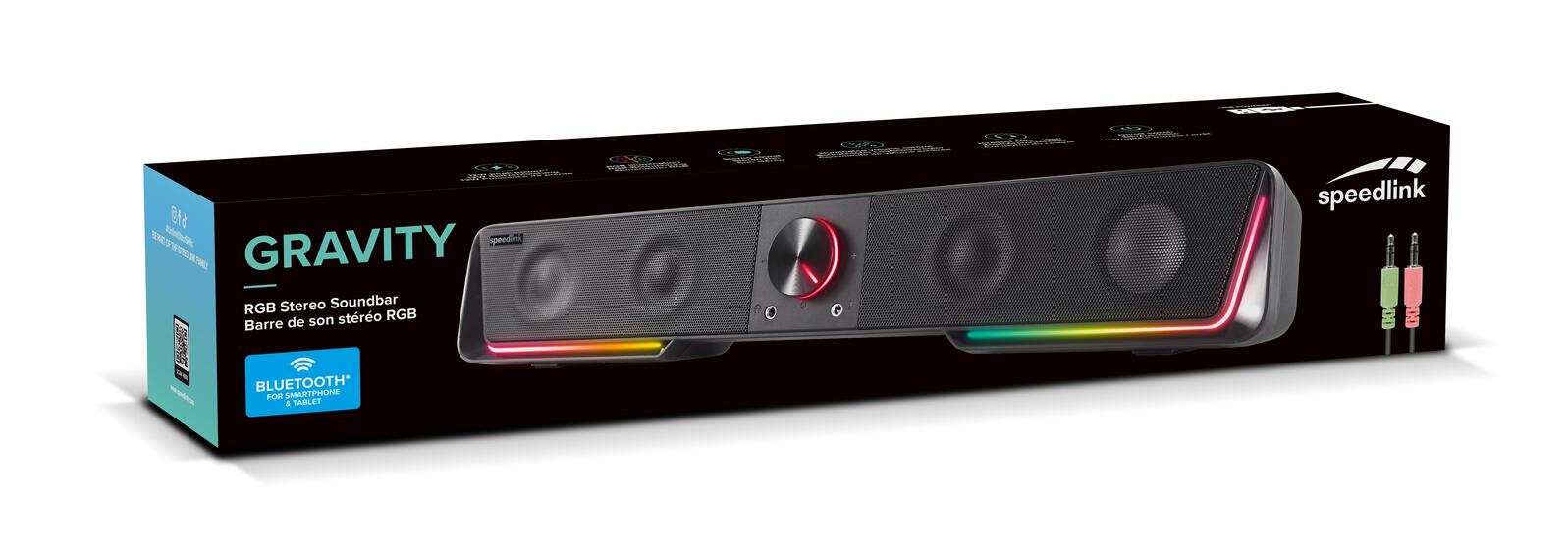 Speedlink GRAVITY RGB Stereo Soundbar, schwarz
