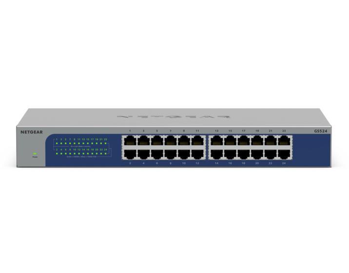 Netgear GS524-300EUS Unmanaged Gigabit-Ethernet-Switch mit 24 Ports