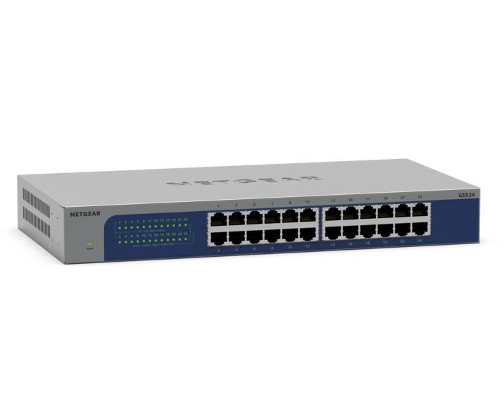 Netgear GS524-300EUS Unmanaged Gigabit-Ethernet-Switch mit 24 Ports