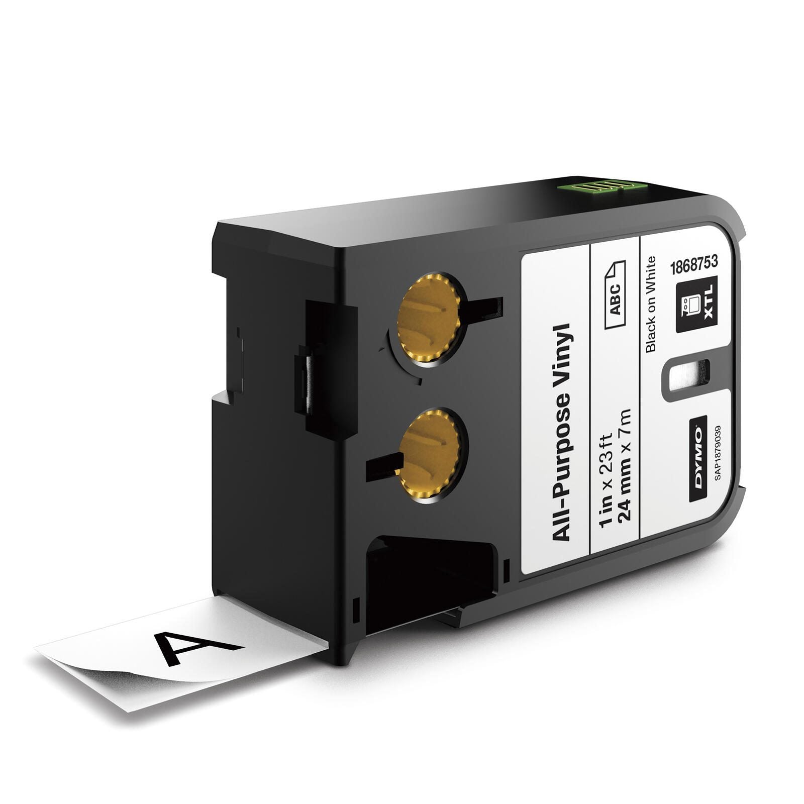 DYMO® Original XTL Schriftband, - schwarz auf weiss -, für XTL 300/500, farbiges Vinyl, endlos