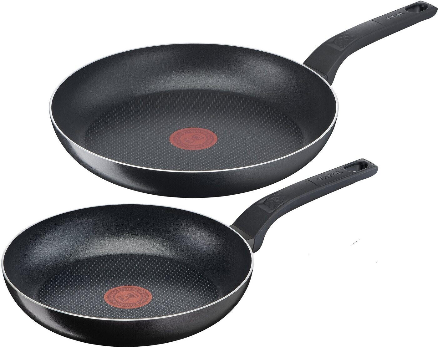 Tefal Easy Cook & Clean Pfannen-Set, 2-teilig 24+28cm, schwarz