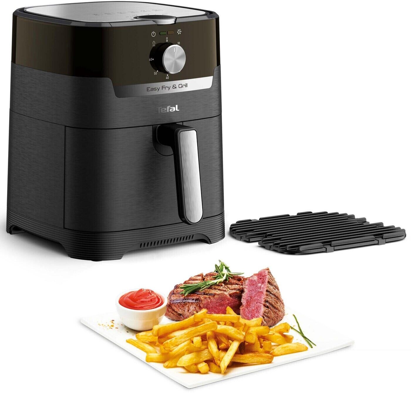 Tefal Easy Fry & Grill Classic Precision Heißluftfritteuse, 4,2L, schwarz/silber