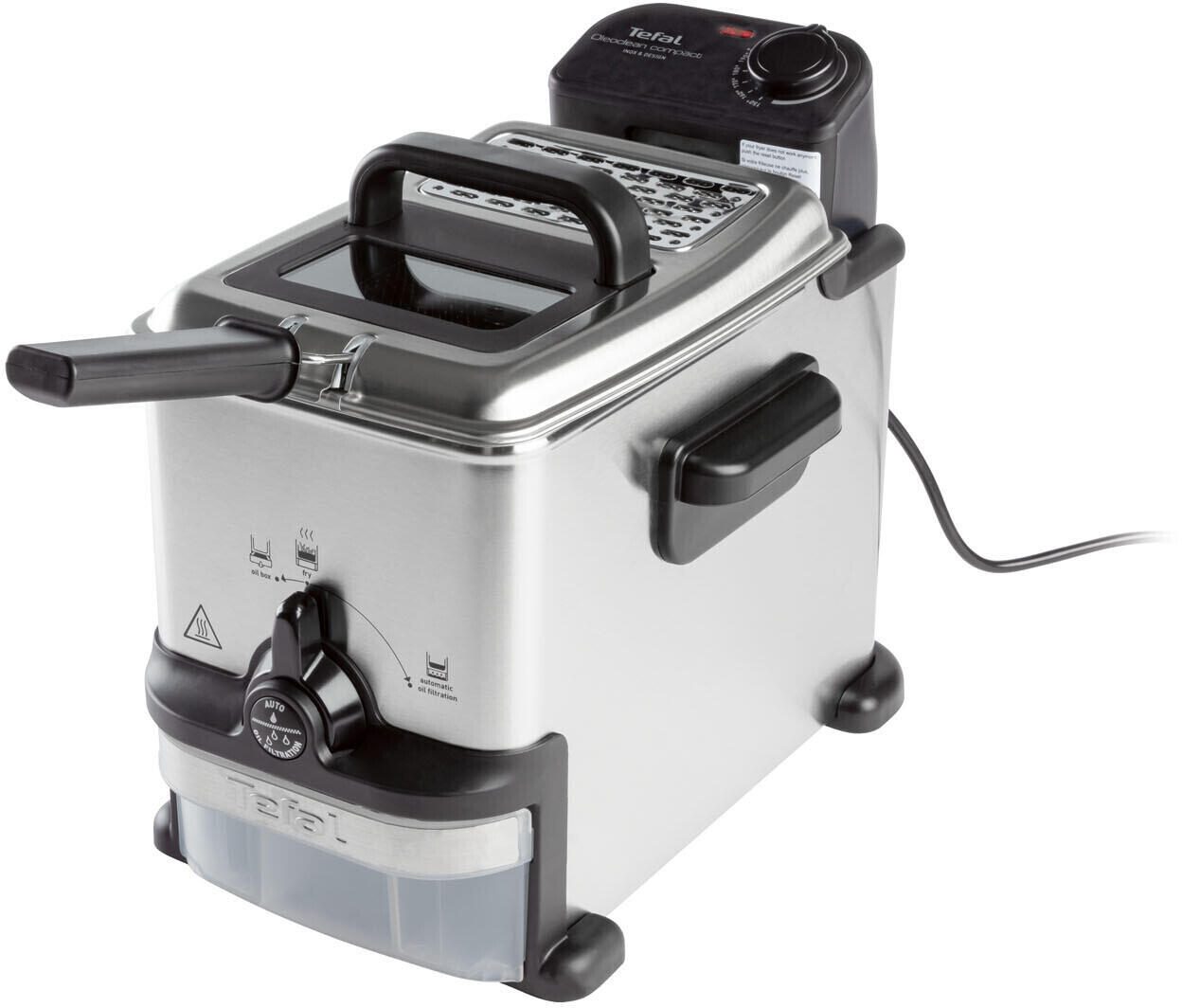 Tefal Oleoclean Compact Fritteuse, 2L, silber/schwarz