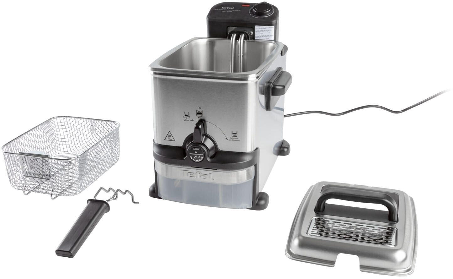 Tefal Oleoclean Compact Fritteuse, 2L, silber/schwarz