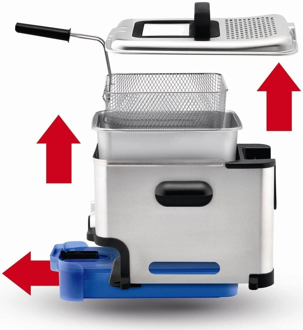 Tefal Oleoclean Fritteuse, 3,5L, silber/schwarz/blau