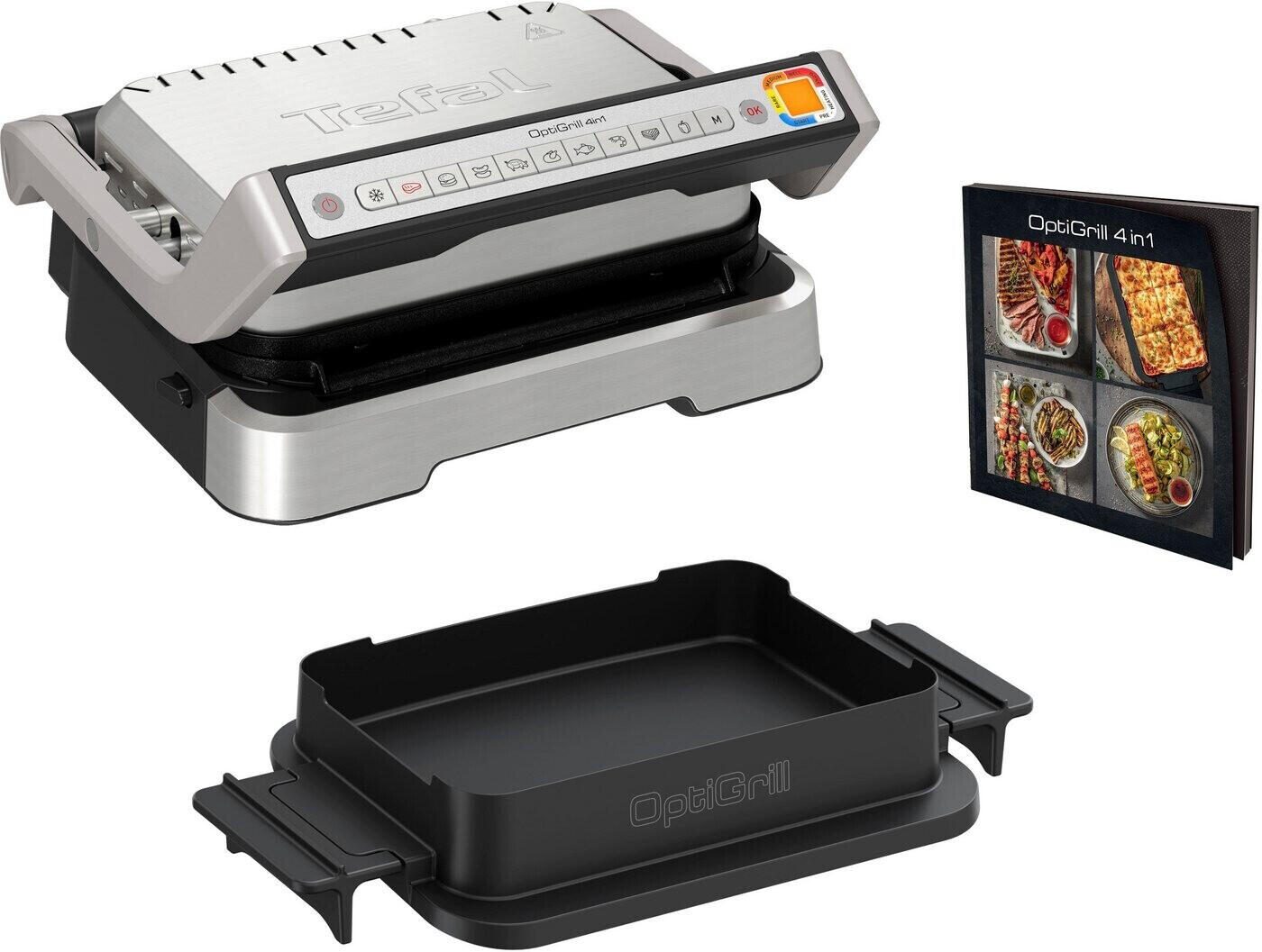 Tefal OptiGrill 4in1 Kontaktgrill- elektrisch, schwarz/silber
