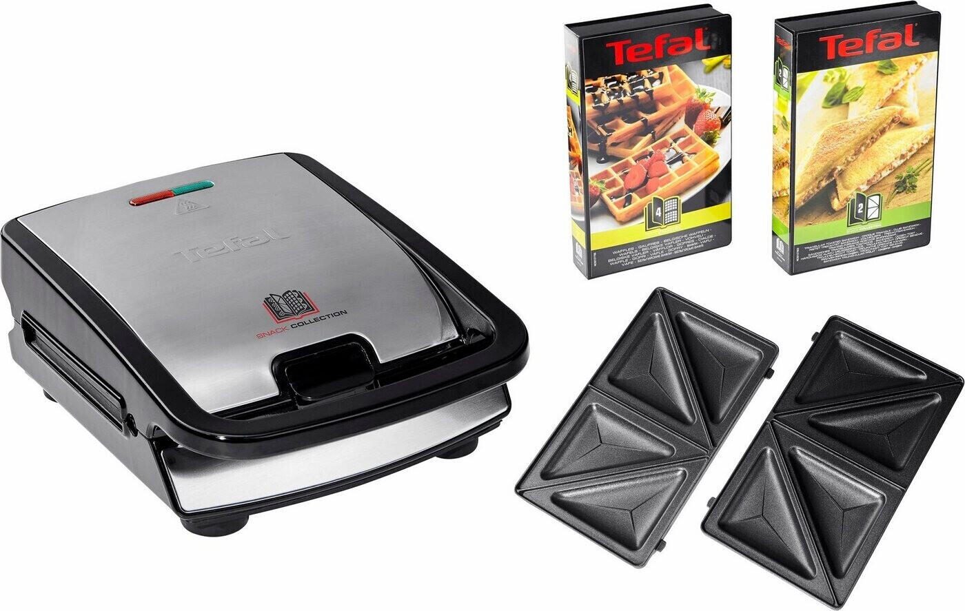 Tefal Snack Collection Sandwichtoaster/Waffeleisen, silber/schwarz