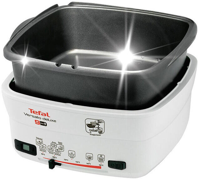 Tefal 9-in-1 Multifunktions-Fritteuse Versalio Deluxe 2L, weiß/schwarz