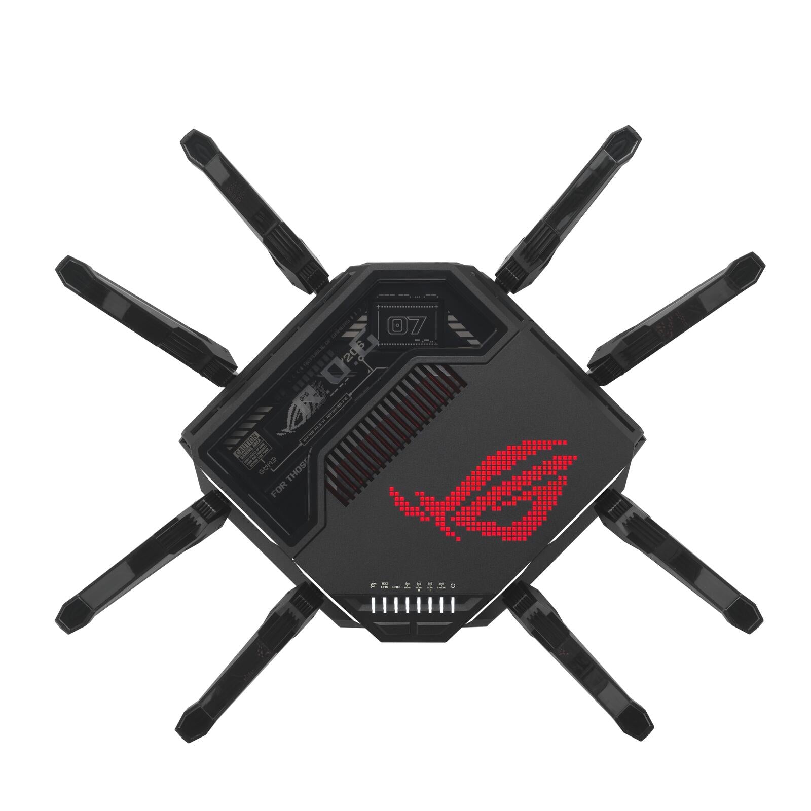 ASUS ROG Rapture GT-BE98 Quad-Band WiFi 7 Gaming Router (320MHz Bandbreite, duale 10G Ports, Backup WAN, Mobile Game Mod