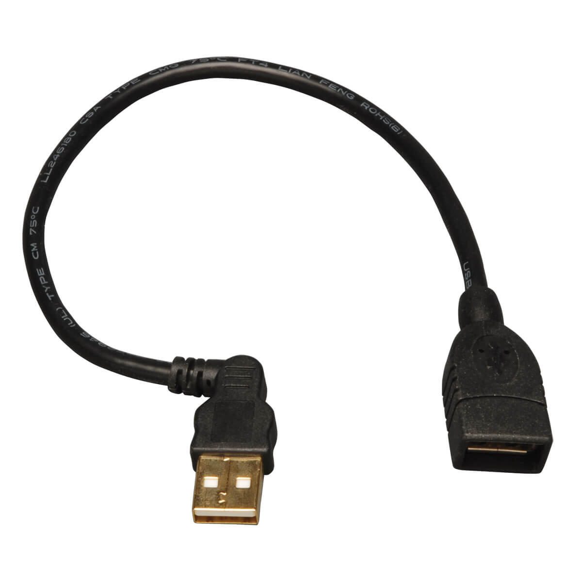 Eaton Tripp Lite Series USB A/A Verlängerung Kabel (USB-A Right-Angle M zu USB-A F), 10-in. (25.4 cm)