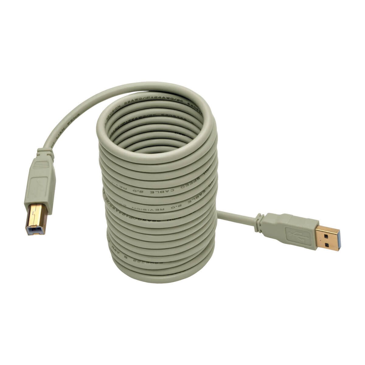 Eaton Tripp Lite Series USB 2.0 A/B Kabel (Stecker/Stecker), Beige, 10 ft. (3.05 m)