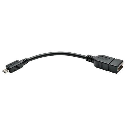 Eaton Tripp Lite Series Micro USB zu USB OTG Host Adapterkabel, 5-Pin Micro USB B zu USB A M/F, 6-in. (15.24 cm)