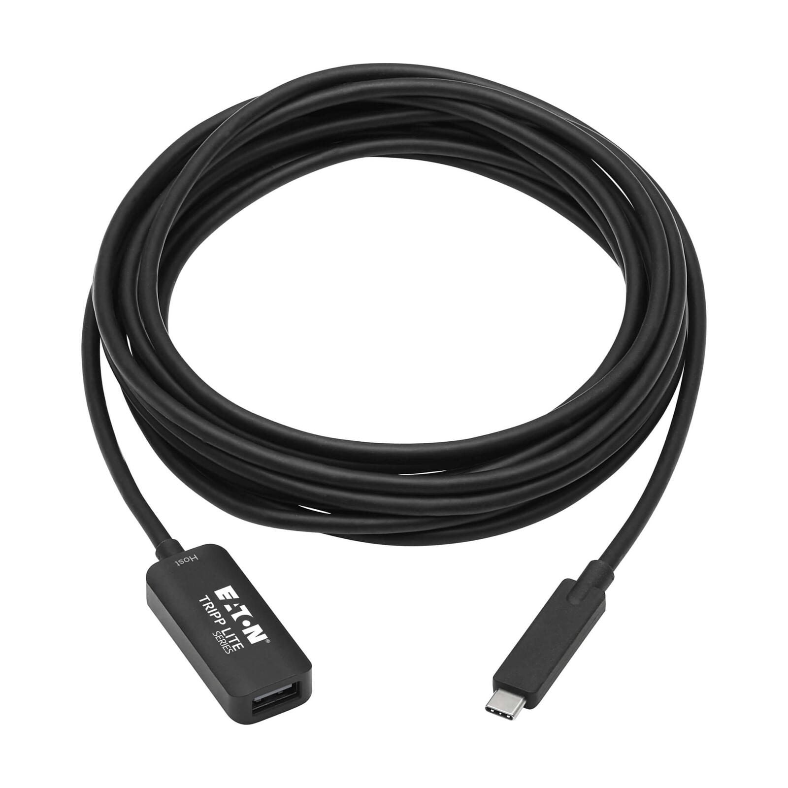 Eaton Tripp Lite Series USB 3.2 Gen 2 Active Verlängerung Kabel - USB-C zu USB-A (M/F), 10 Gbps, Data Only, 5 m (16.4 ft