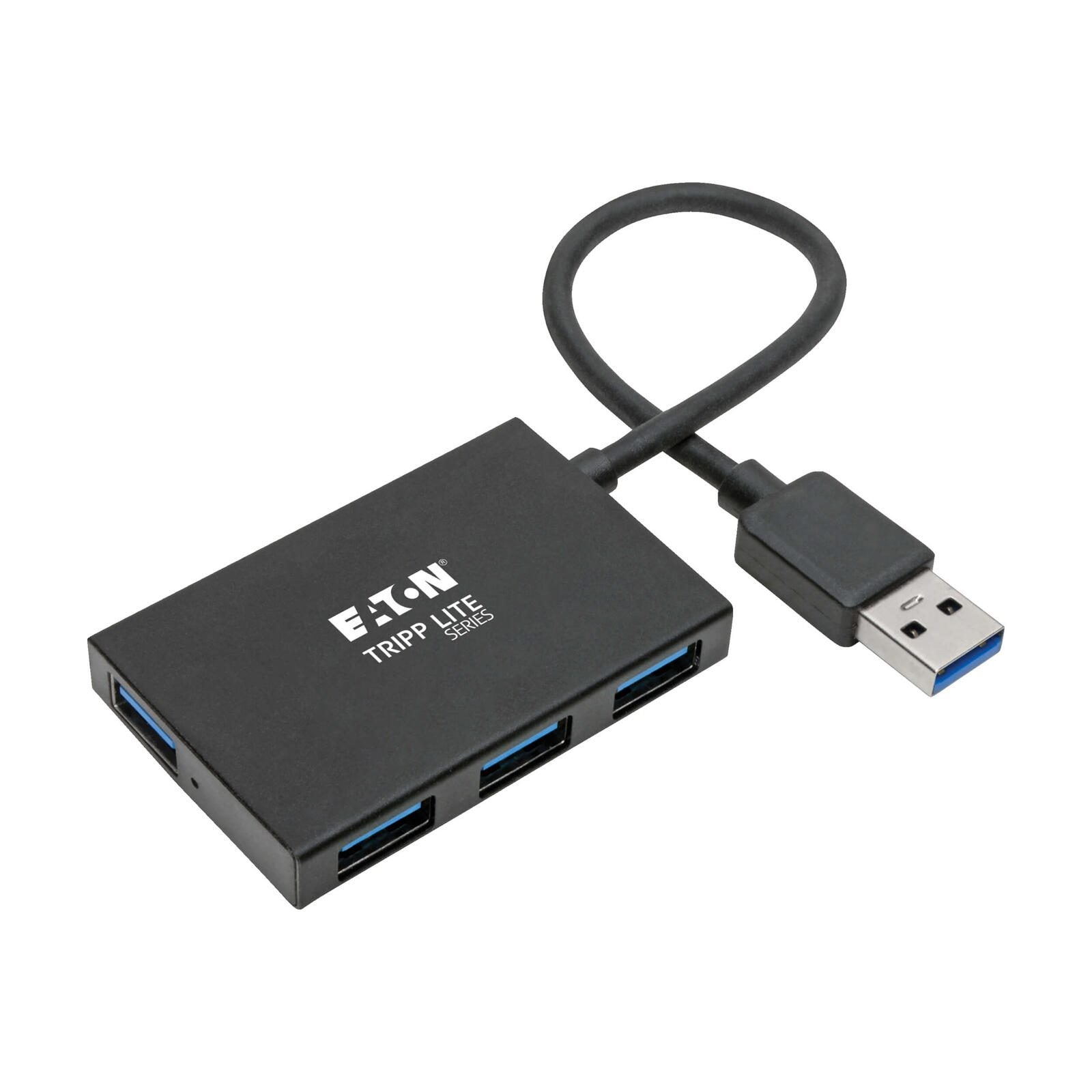 Eaton Tripp Lite Series 4-Port USB 3.0 SuperSpeed Slim Hub, 5 Gbps - 4 xUSB-A , Portable, Aluminum
