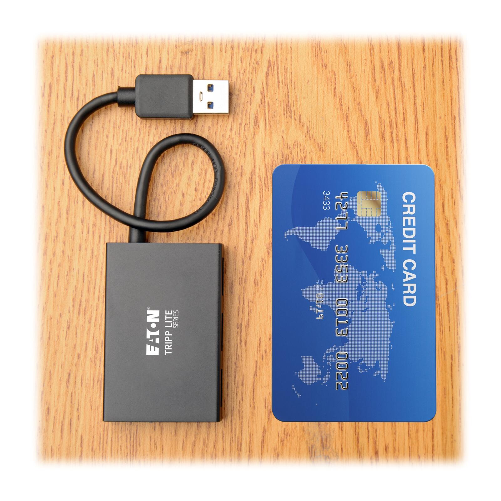 Eaton Tripp Lite Series 4-Port USB 3.0 SuperSpeed Slim Hub, 5 Gbps - 4 xUSB-A , Portable, Aluminum