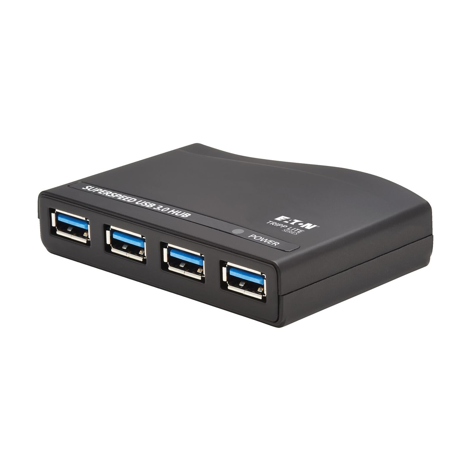 Eaton Tripp Lite Series 4-Port USB-A Mini Hub - USB 3.2 Gen 1, International Plug Adapters