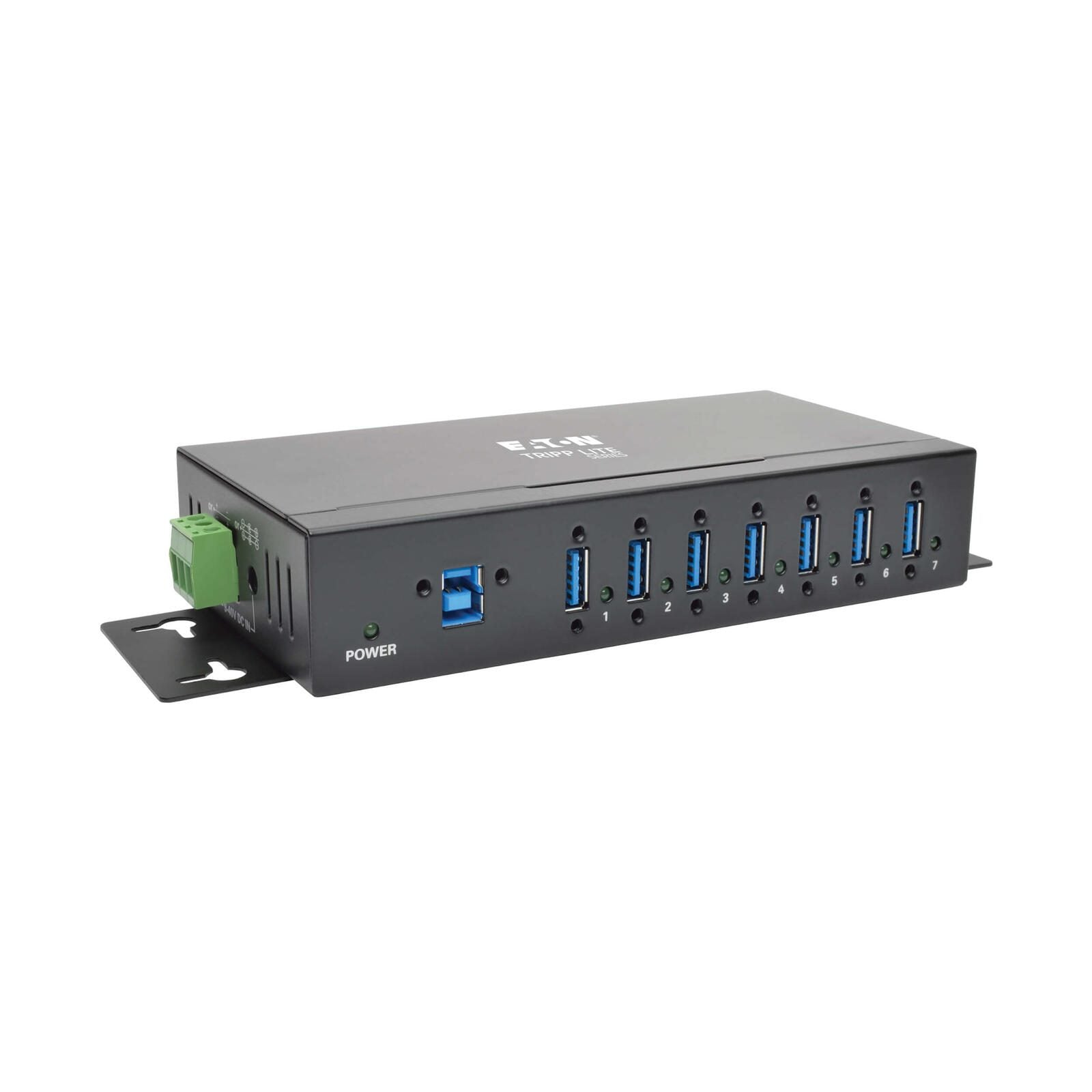 Eaton Tripp Lite Series 7-Port Industrial-Grade USB 3.0 SuperSpeed Hub - 20 kV ESD Immunity, Metal Housing, Mountable