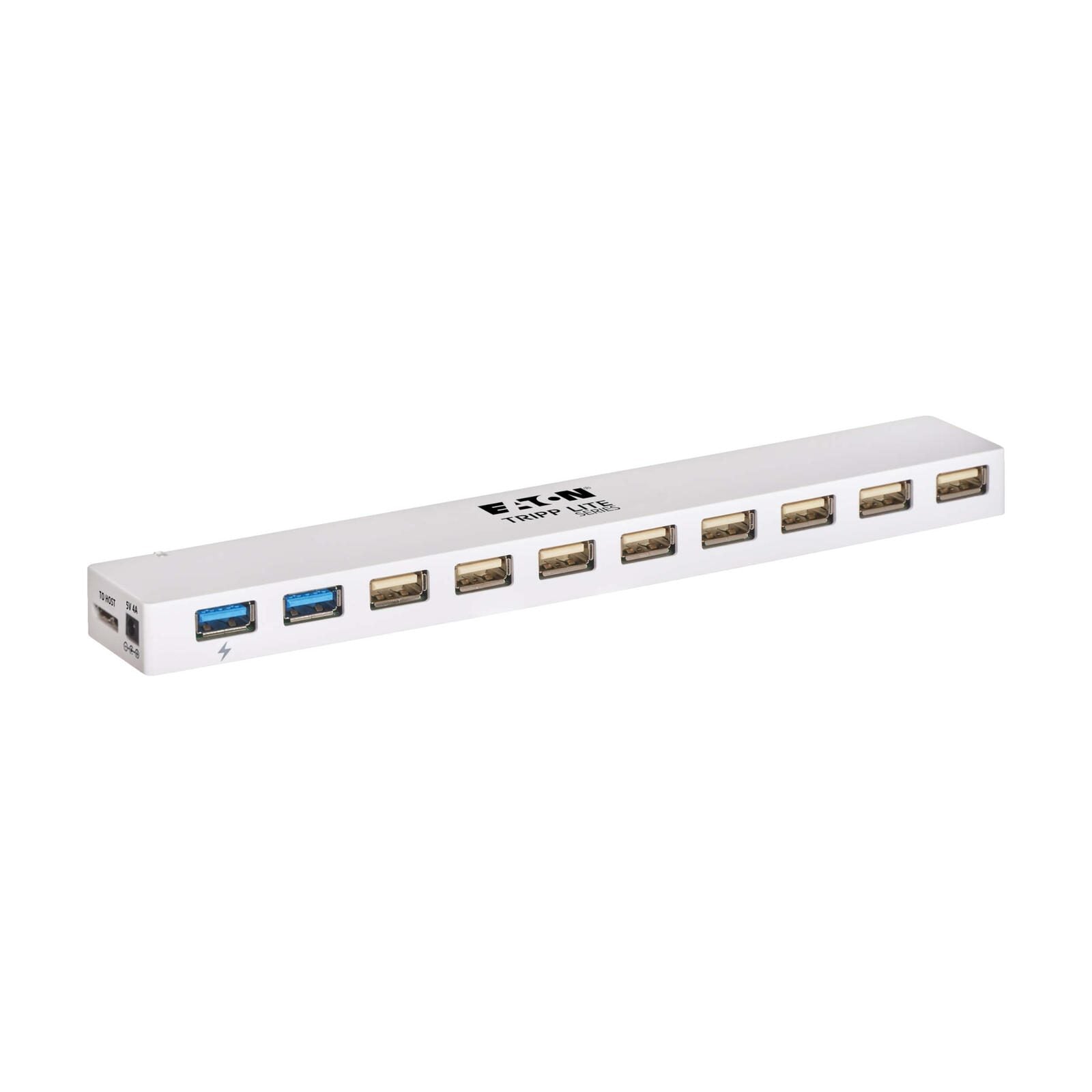 Eaton Tripp Lite Series 10-Port USB 3.0 / USB 2.0 Combo Hub - USB Charging, 2 USB 3.0 & 8 USB 2.0 Ports