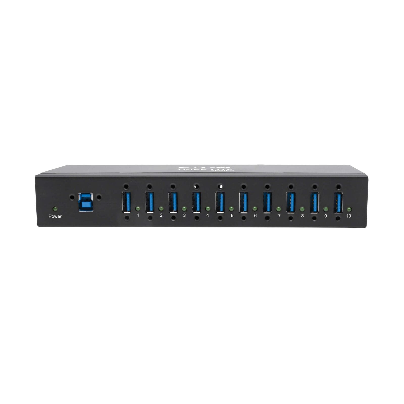 Eaton Tripp Lite Series 10-Port Industrial-Grade USB 3.0 SuperSpeed Hub - 20 kV ESD Immunity, Metal Housing, Mountable