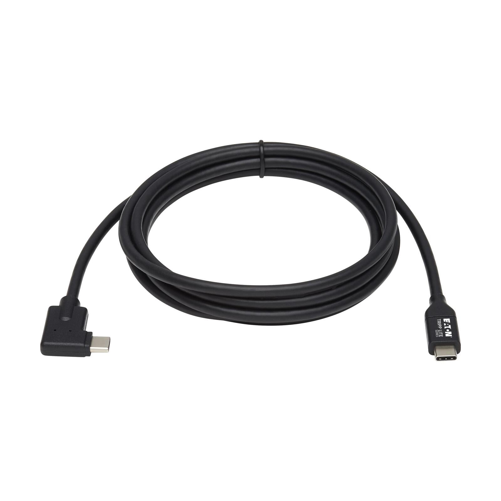 Eaton Tripp Lite Series USB-C Kabel (Stecker/Stecker) - USB 3.2 Gen 1 (5 Gbps), Thunderbolt 3 Compatible, Right-Angle Pl