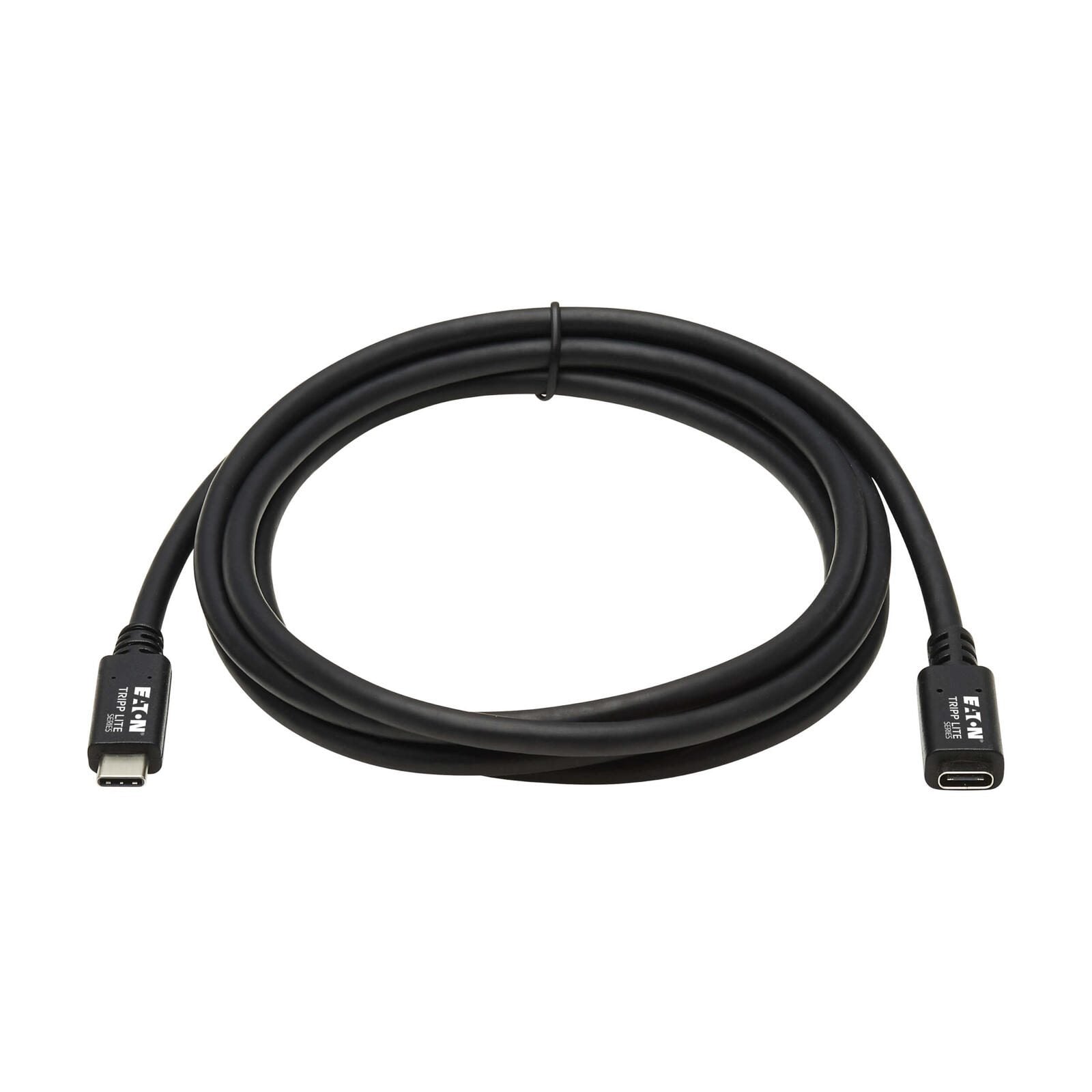 Eaton Tripp Lite Series USB-C Verlängerung Kabel (M/F) - USB 3.2 Gen 1 (5 Gbps), Thunderbolt 3 Compatible, Schwarz, 6 ft