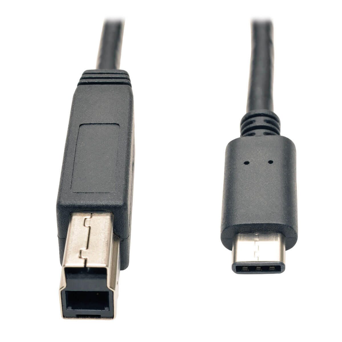 Eaton Tripp Lite Series USB-C zu USB Type-B Kabel (Stecker/Stecker) - USB 3.1, Gen 2 (10 Gbps), Thunderbolt 3 Compatible