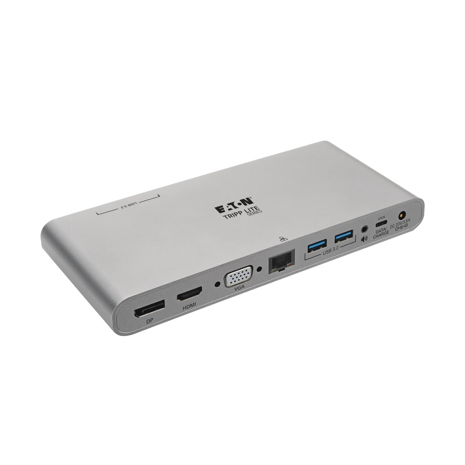 Eaton Tripp Lite Series USB-C Dock, Triple Display - 4K HDMI/DisplayPort, VGA, USB 3.2 Gen 1, USB-A/USB-C Hub, GbE, 100W