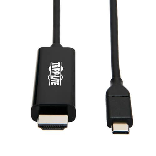 Eaton Tripp Lite Series USB-C zu HDMI Adapterkabel (Stecker/Stecker), 4K 60 Hz, 4:4:4, Thunderbolt 3 Compatible, Schwarz