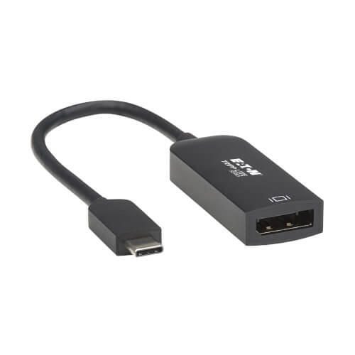 Eaton Tripp Lite Series USB-C zu DisplayPort Active Adapterkabel mit Equalizer (M/F), UHD 8K, HDR, DP 1.4, Schwarz, 6 in