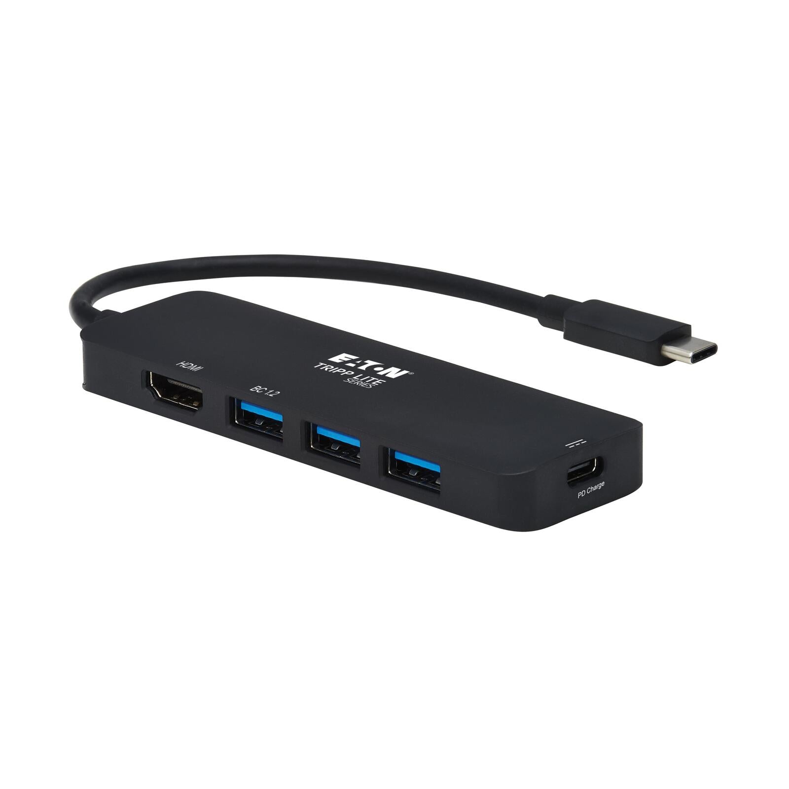 Eaton Tripp Lite Series USB-C Multiport Adapter - 4K 60 Hz HDMI, 3 USB-A Hub Ports, 100W PD Charging, HDR, HDCP 2.2