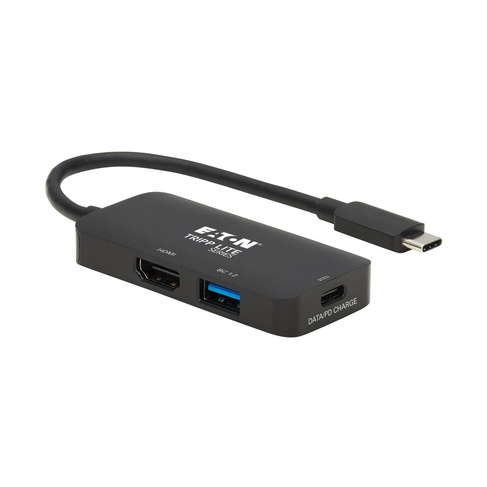 Eaton Tripp Lite Series USB-C Multiport Adapter - HDMI 4K 60 Hz, 4:4:4, HDR, USB-A, 100W PD Charging, Schwarz