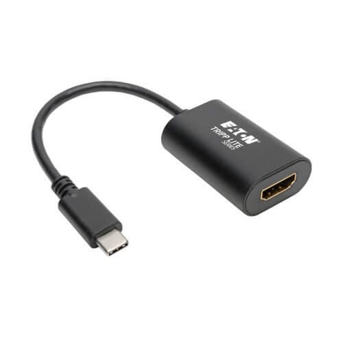 Eaton Tripp Lite Series USB-C zu HDMI Adapter (M/F) - 4K 60 Hz, HDCP 2.2, Schwarz