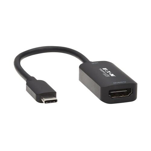 Eaton Tripp Lite Series USB-C zu HDMI Active Adapterkabel (M/F), 4K 60 Hz, HDR, 4:4:4, DP 1.4 Alt Mode, HDCP 2.2, Schwar