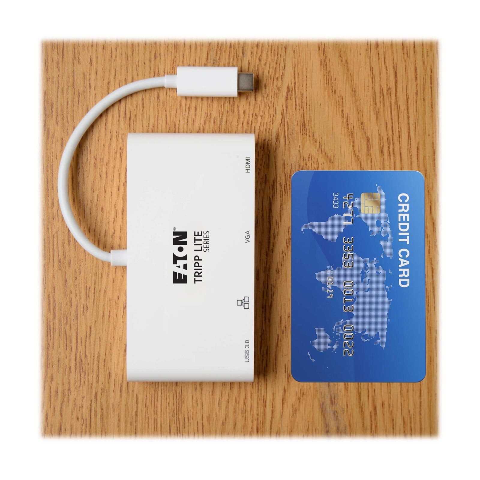 Eaton Tripp Lite Series USB-C Multiport Adapter - 4K HDMI, VGA, USB-A, GbE, HDCP, White