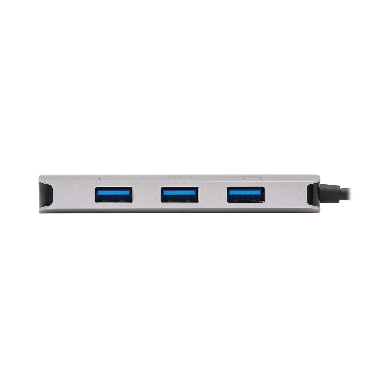 Eaton Tripp Lite Series 3-Port USB-C Hub - USB 3.2 Gen 1, 3 USB-A Ports, GbE, Thunderbolt 3, 100W PD Charging, Aluminum