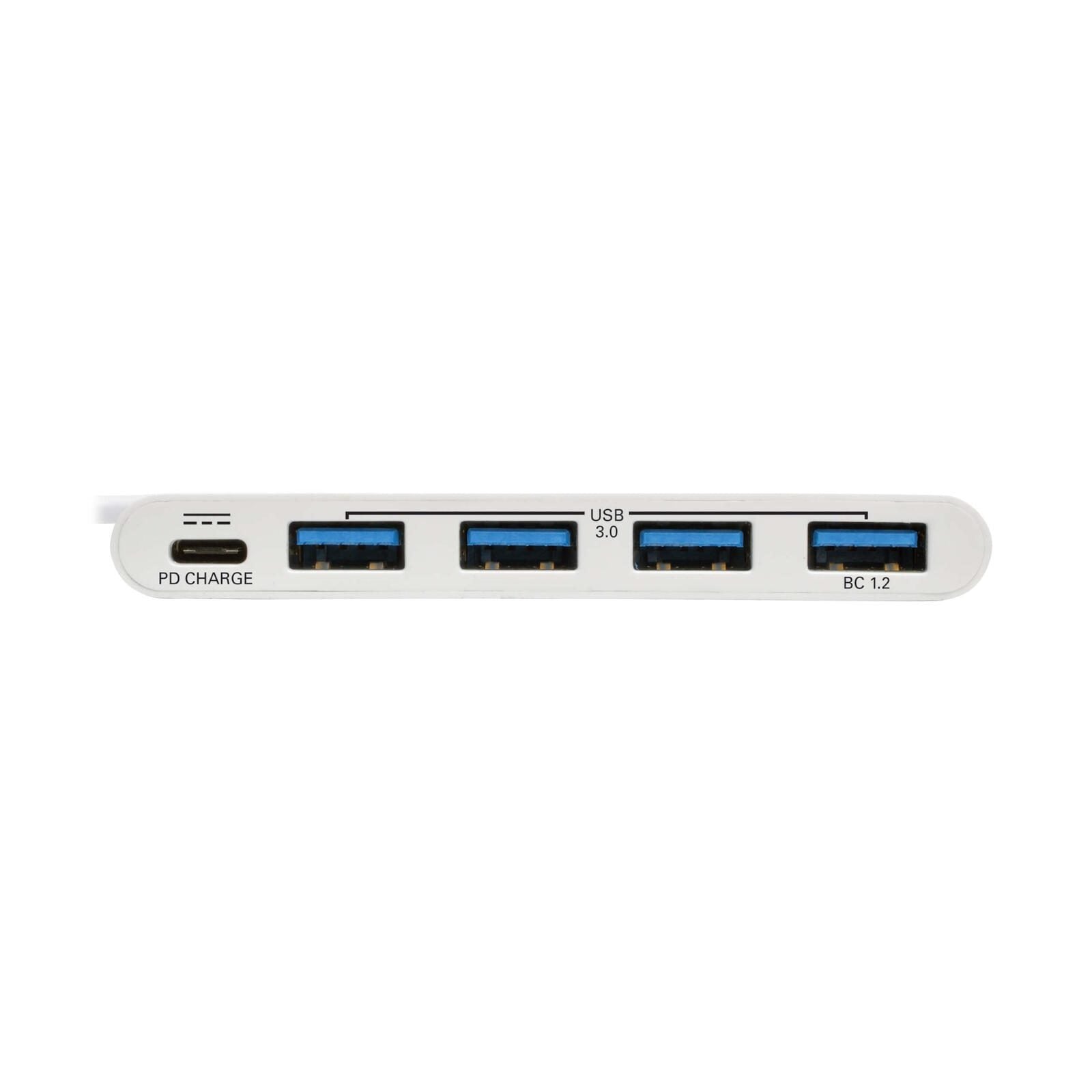 Eaton Tripp Lite Series 4-Port USB-C Hub mit Power Delivery, USB-C zu 4x USB-A Ports, USB 3.0, White
