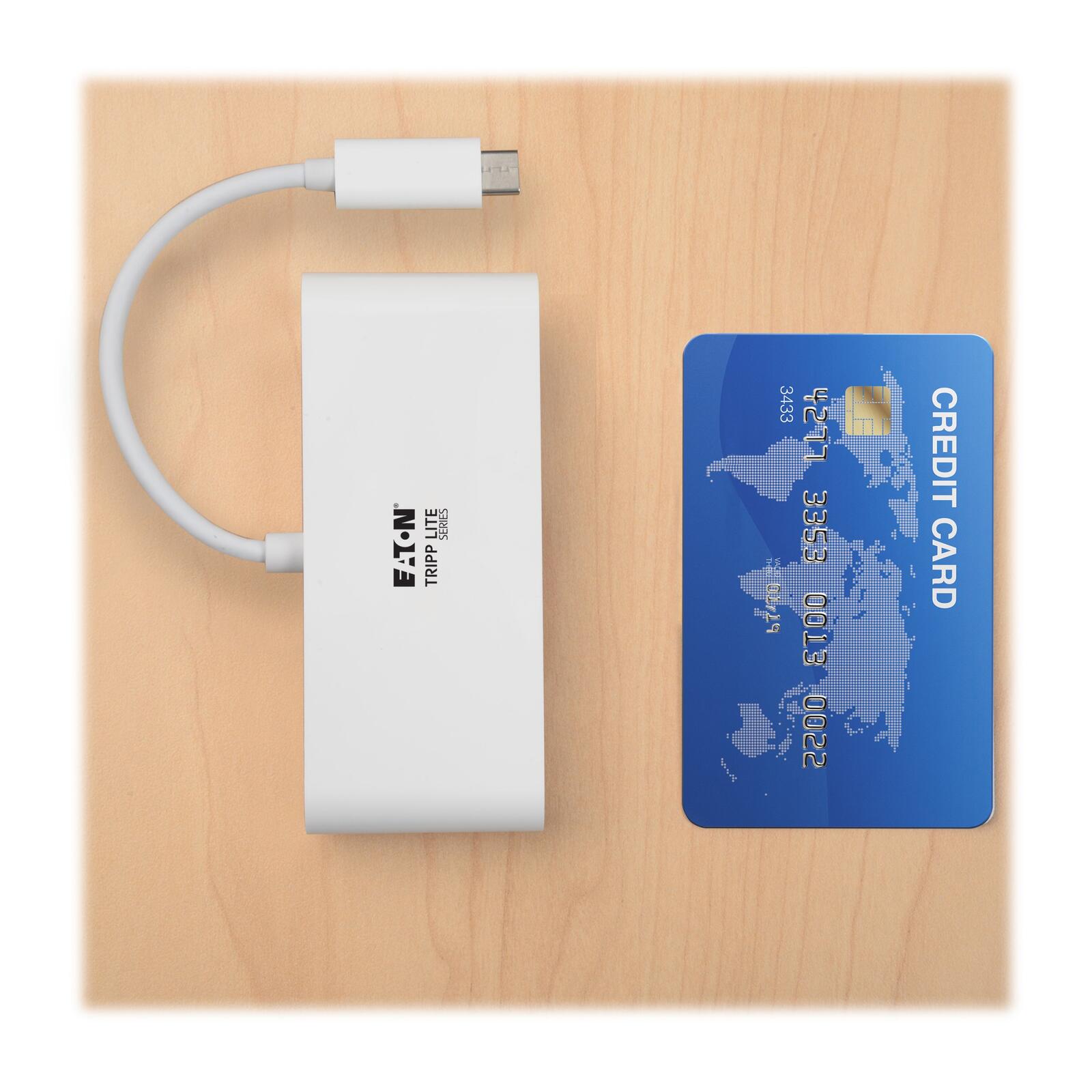 Eaton Tripp Lite Series 4-Port USB-C Hub mit Power Delivery, USB-C zu 4x USB-A Ports, USB 3.0, White