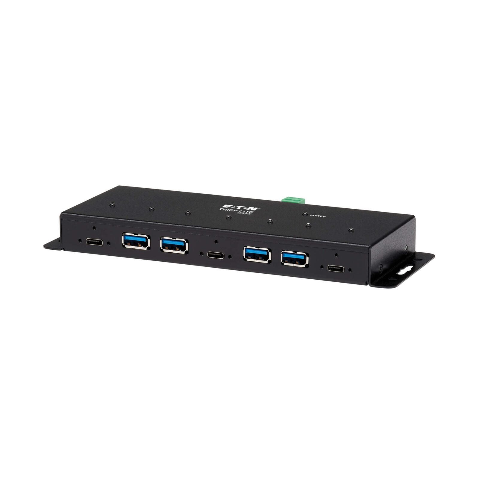 Eaton Tripp Lite Series Industrial 7-Port USB-C Hub, Gen2 (10G, 4x USB-A and 3x USB-C Ports W 15Kv ESD Immunity, 2Kv Sur