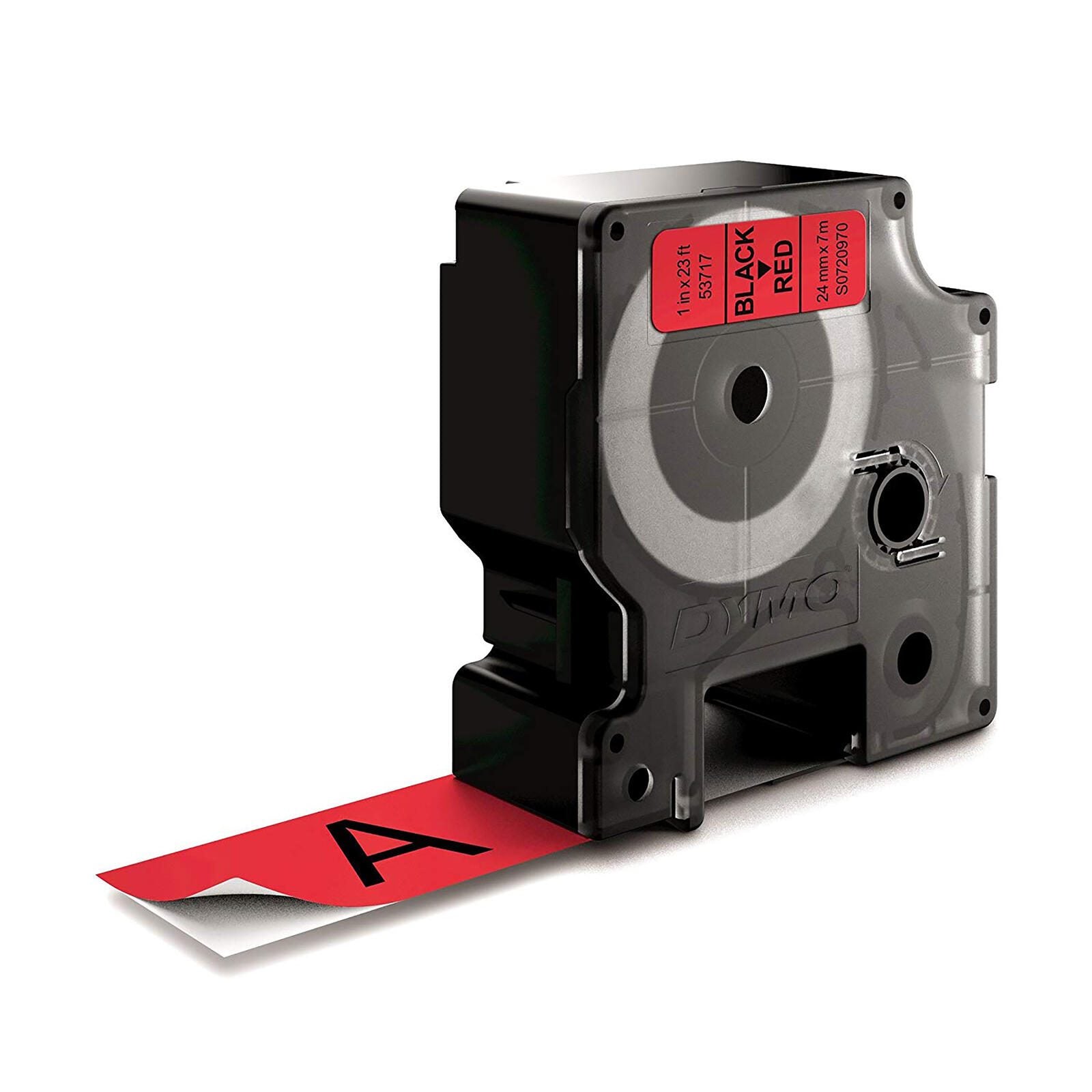 DYMO® Original D1-Schriftband für LabelManager™ 24mm x 7m - Polyester, wieder ablösbar - schwarz auf rot